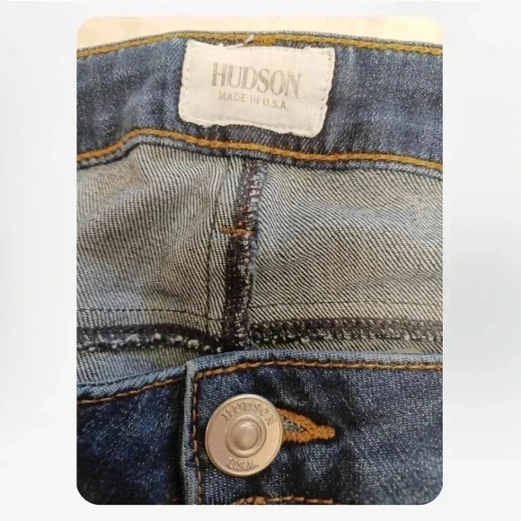 Hudson Jax Boyfriend Skinny Dark Wash Jeans Size 28 - Picture 10 of 14